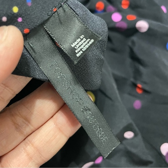 TopShop long sleeves polka dot blouse with tie in the back and on sleeves size 8 - Picture 9 of 11